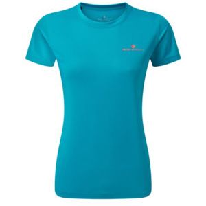 RonHill Ladies Tech S/S Tee Azure/Hot Pink